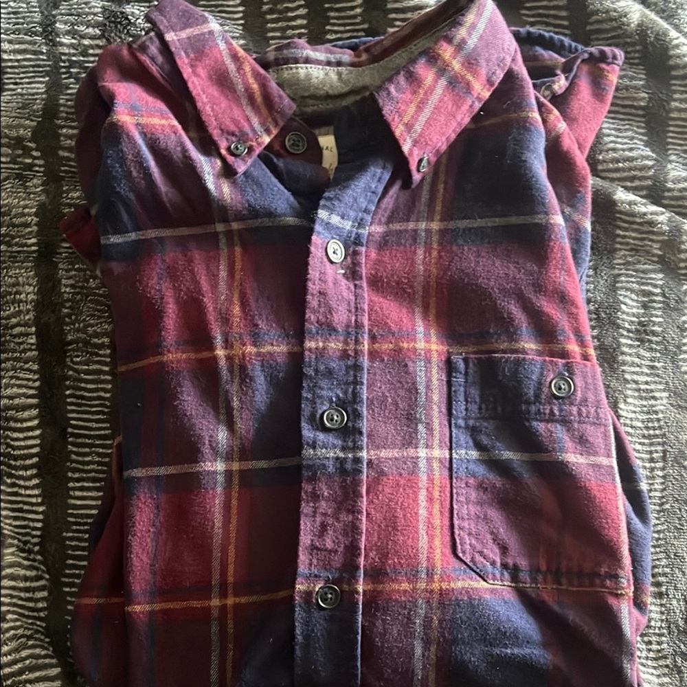 Weatherproof Vintage Plaid Shirt - Burgundy and Gray